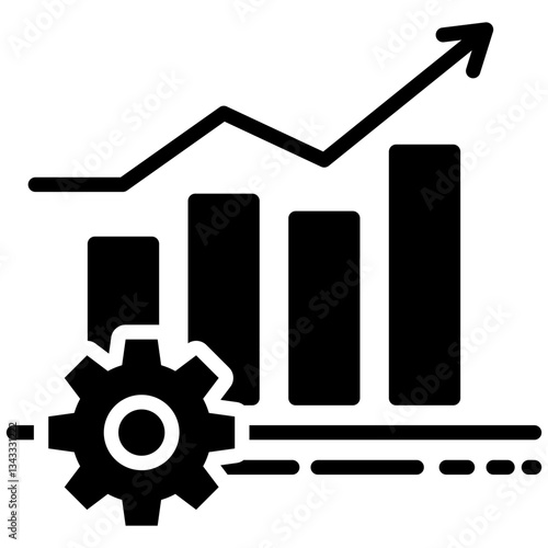 Performance icon in Glyph Style. Simple Vector Design. Simple Vector Glyph Icon