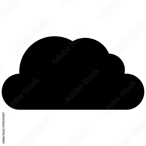 Cloud icon in Glyph Style. Simple Vector Design. Simple Vector Glyph Icon