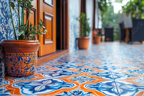 A stylish image of a tiled ...