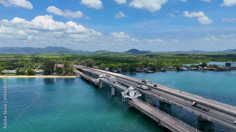 Aerial View of Sarasin Bridge, Phuket Aerial View of Sarasin Bridge, Phuket