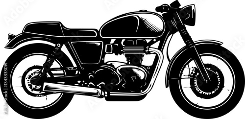 vintag motorcycle illustration