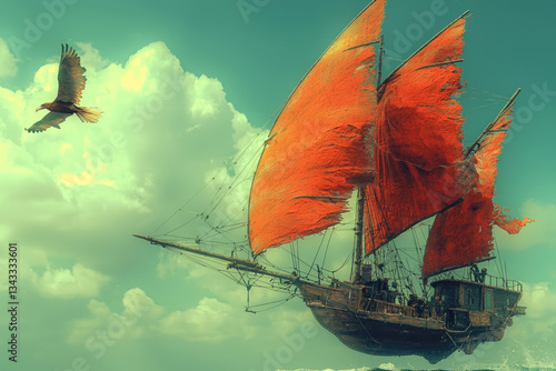A whimsical scene depicting...