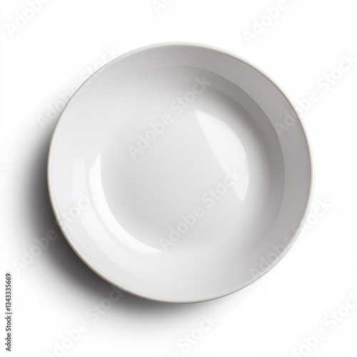empty white plate isolated