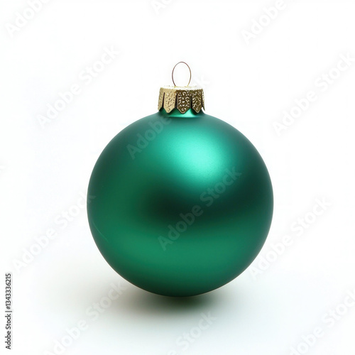 green christmas ball isolated