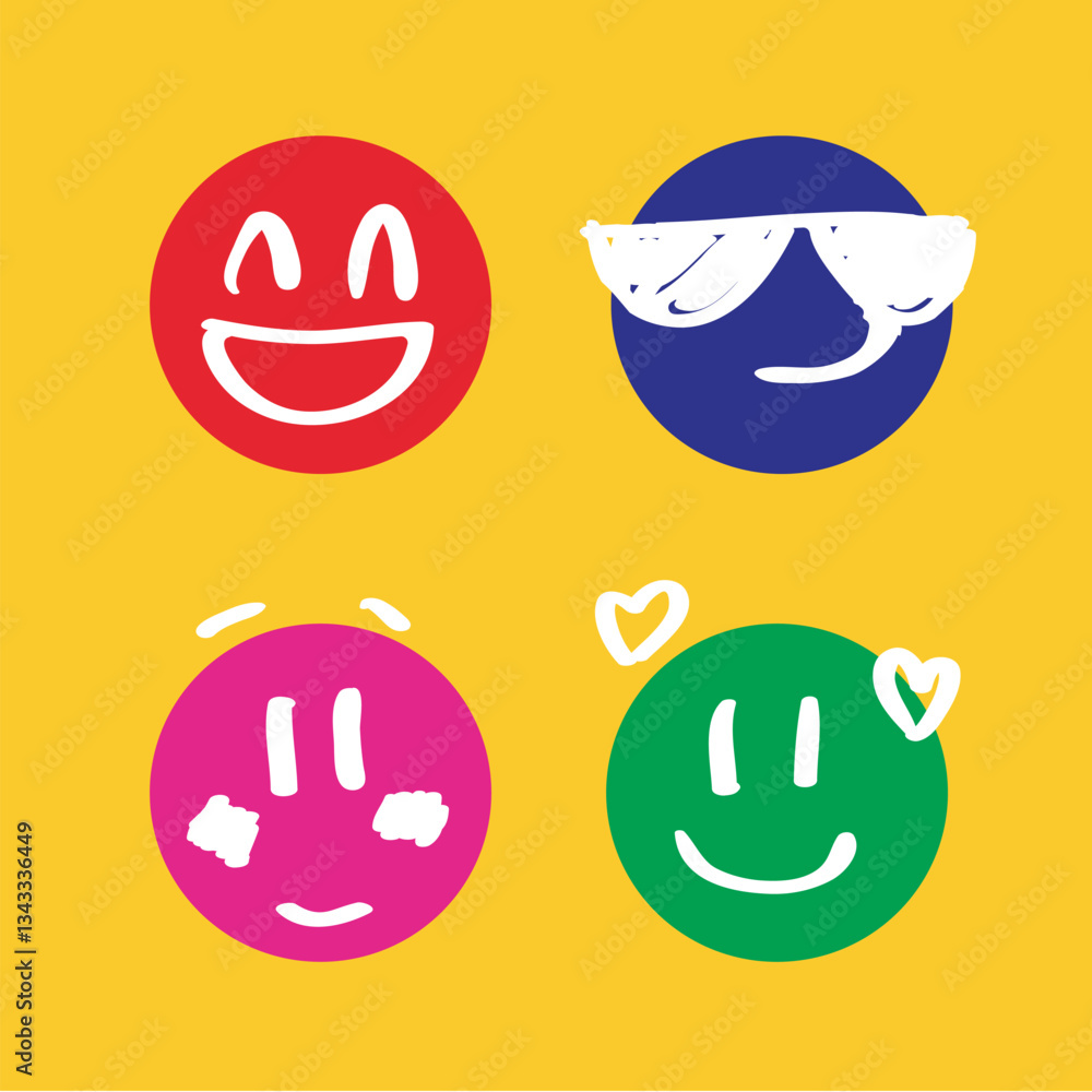 Obraz premium Modern outline style emoji icons collection. Premium quality symbols and sign web logo collection. Pack modern infographic logo and pictogram. Simple emoticons pictograms.