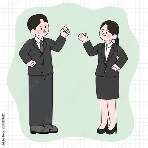 business man and woman