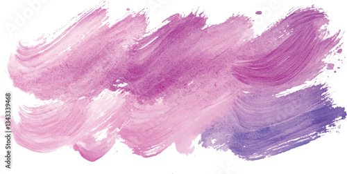 Watercolor pink blue brushstroke isolated	