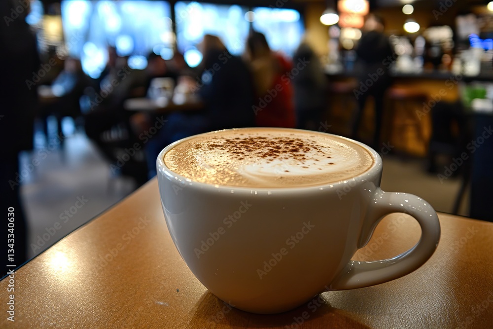 Creamy cappuccino in a cafe Creamy cappuccino in a cafe