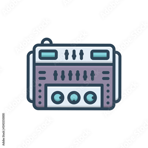 Color illustration icon for mastering
