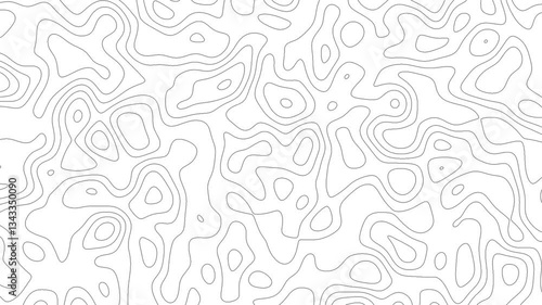 Gray outline topographic contour map abstract tech motion graphic design. Geometric background. Video animation Ultra HD 4K 3840x2160.Abstract animated outline topographic contour map. TECHNOLOGY
