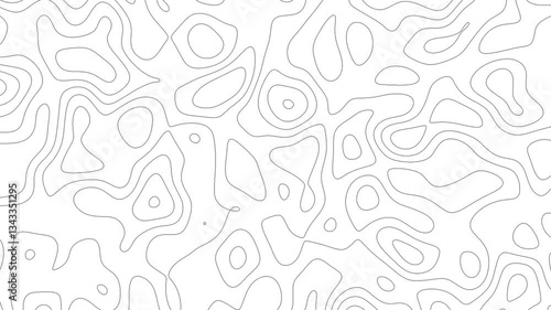 Gray outline topographic contour map abstract tech motion graphic design. Geometric background. Video animation Ultra HD 4K 3840x2160.Abstract animated outline topographic contour map. TECHNOLOGY