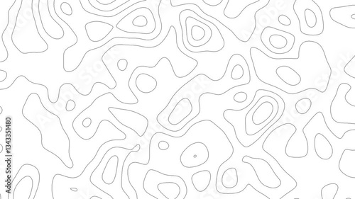 Gray outline topographic contour map abstract tech motion graphic design. Geometric background. Video animation Ultra HD 4K 3840x2160.Abstract animated outline topographic contour map. TECHNOLOGY