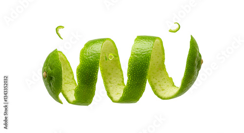 Lime fruit peel isolated on transparent background png