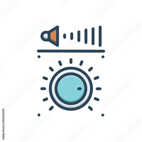 Color illustration icon for volume