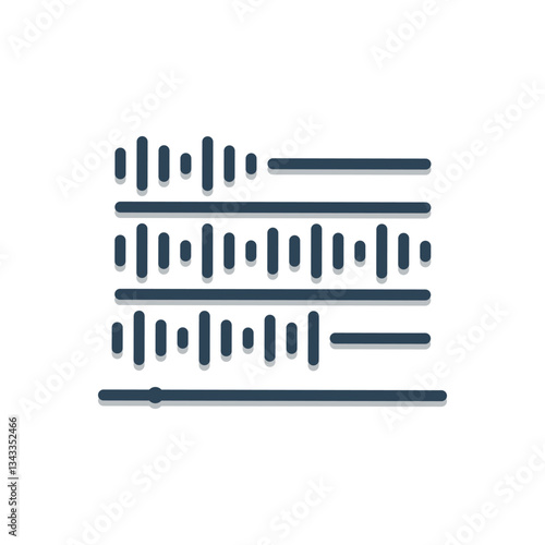 Color illustration icon for equalizer