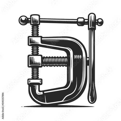 clamp black color vector