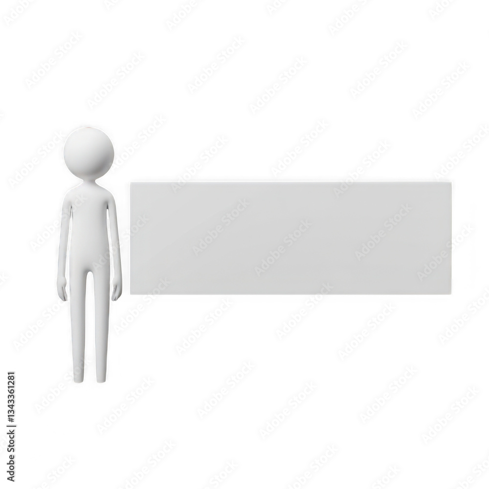 Minimalist white 3D human model standing in a neutral pose Minimalist white 3D human model standing in a neutral pose