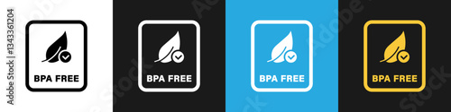 BPA Free. Sticker for product packaging isolated on backgrounds. Vector label.