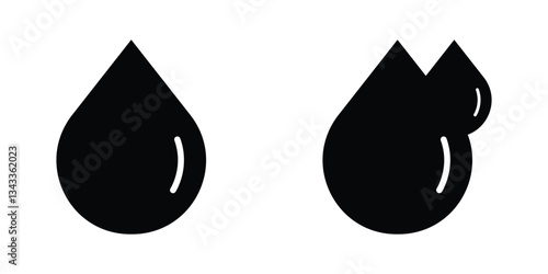 Blood drops icon. Blood icon set. Blood vector illustration.