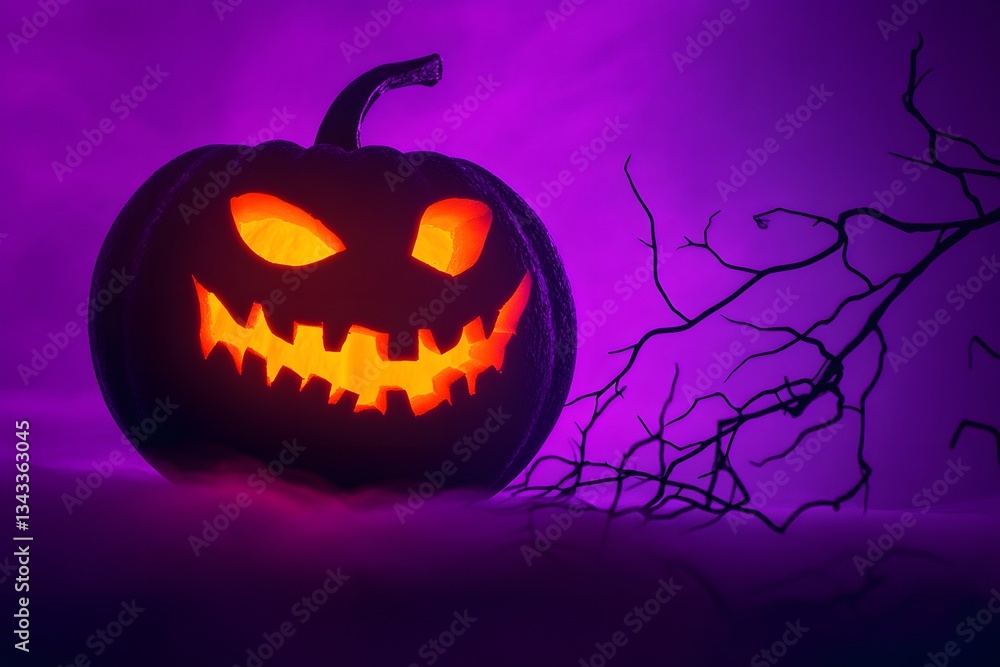 Fototapeta premium Halloween Themed Backgrounds with Haunted Mansions and Lights