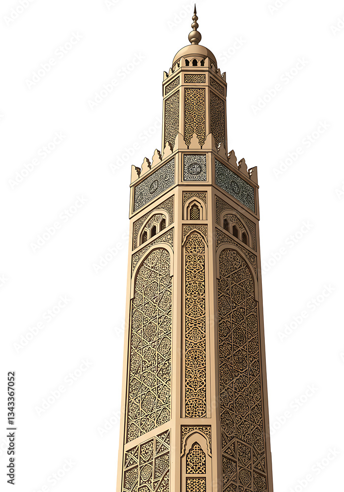 Fototapeta premium Mosque Minaret Illustration