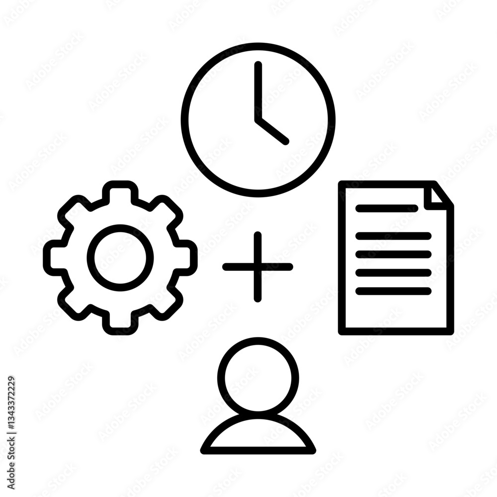 time management line icon time management line icon