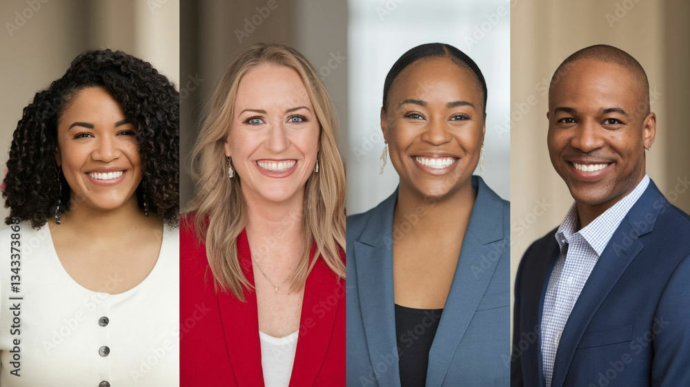 Portraits of Diverse Smiling Professionals Portraits of Diverse Smiling Professionals