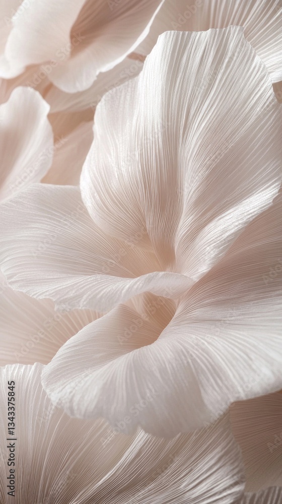 Clusters of softly illuminated white flower petals unfold gracefully, showcasing intricate textures and a gentle elegance. The interplay of light adds a tranquil ambiance, inviting close inspection Clusters of softly illuminated white flower petals unfold gracefully, showcasing intricate textures and a gentle elegance. The interplay of light adds a tranquil ambiance, inviting close inspection