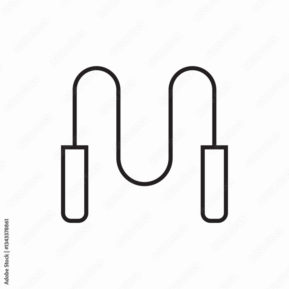 jump rope exercise icon vector sign jump rope exercise icon vector sign