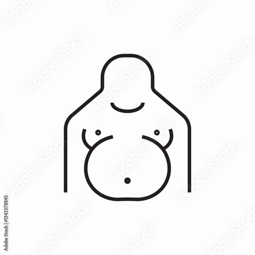 fat body icon vector sign