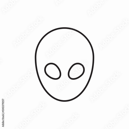alien face space icon vector sign