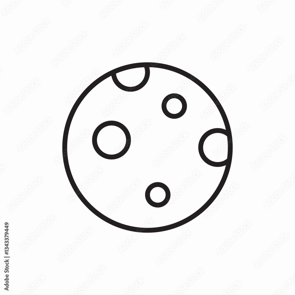 Moon surface detail icon vector sign Moon surface detail icon vector sign