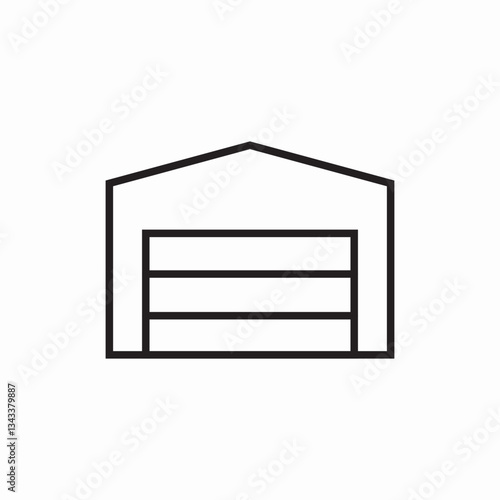 garage door storage icon vector sign