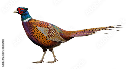 pheasant isolated on white background