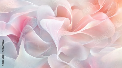 Abstract Flowing Textures in Soft Pastel Hues Creating an Ethereal and Dreamy Atmosphere
