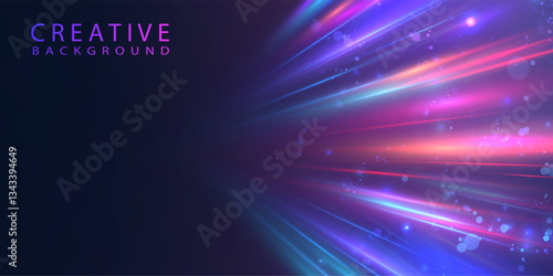 Abstract rays of light with internal direction. Bright background for creative design and illustrations.	