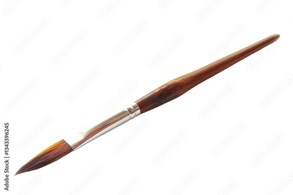 A close-up of a stunning paintbrush on a clean surface, ready for creativity A close-up of a stunning paintbrush on a clean surface, ready for creativity