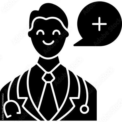 Health Consultation Icon | glyph Icon | Doctor Consultation Icon | Medical Advice Icon