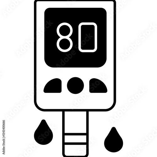 Diabetes Care Glyph Icon | Glyph Icon | Medical Icon | diabetes management icon | blood sugar icon