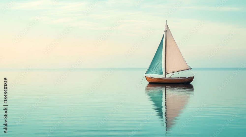 Fototapeta Space Brown Wooden Overview Sail Sea Right Vibe Sailboat