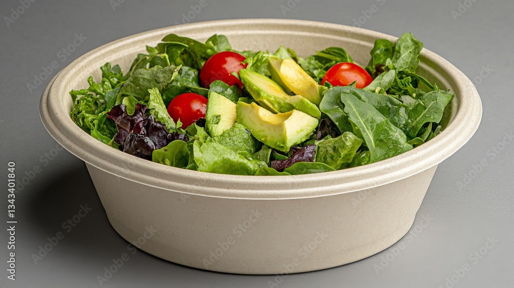A vibrant bowl of fresh salad filled with colorful vegetables and a mix of healthy greens A vibrant bowl of fresh salad filled with colorful vegetables and a mix of healthy greens