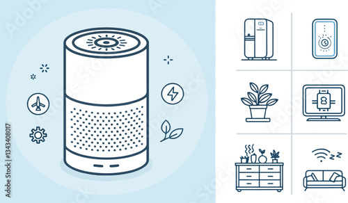 Air purifier vector design, Air purifier logo and icon design, Colorful Air purifier vector design