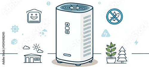 Air purifier vector design, Air purifier logo design, Air purifier icon design