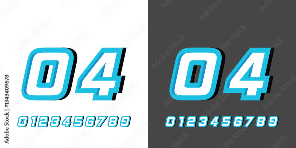 Fototapeta premium Racing number template 04, for racing, jersey, sports