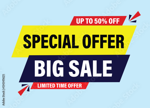 Offer Tag, Discount tag, Big Sale, Super Sale, Vector Illustration