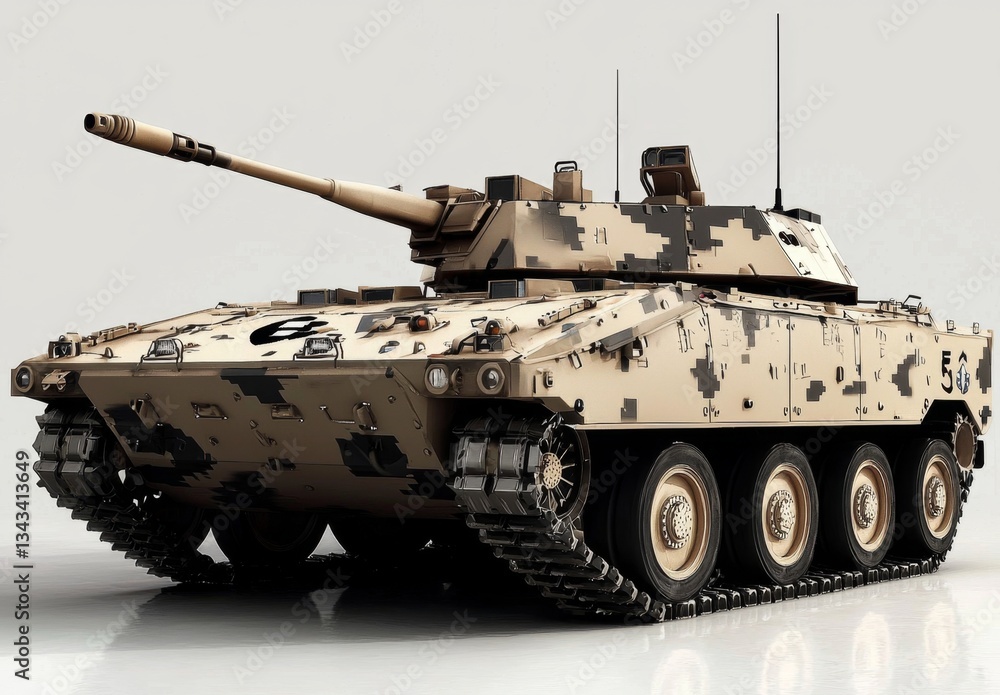 High-quality transparent PNG image of an armored personnel carrier.