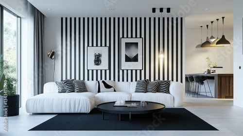 Modern minimalist living room interior design