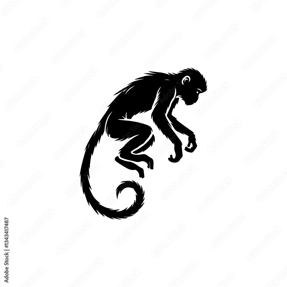 Obraz premium Monkey Silhouette Vector