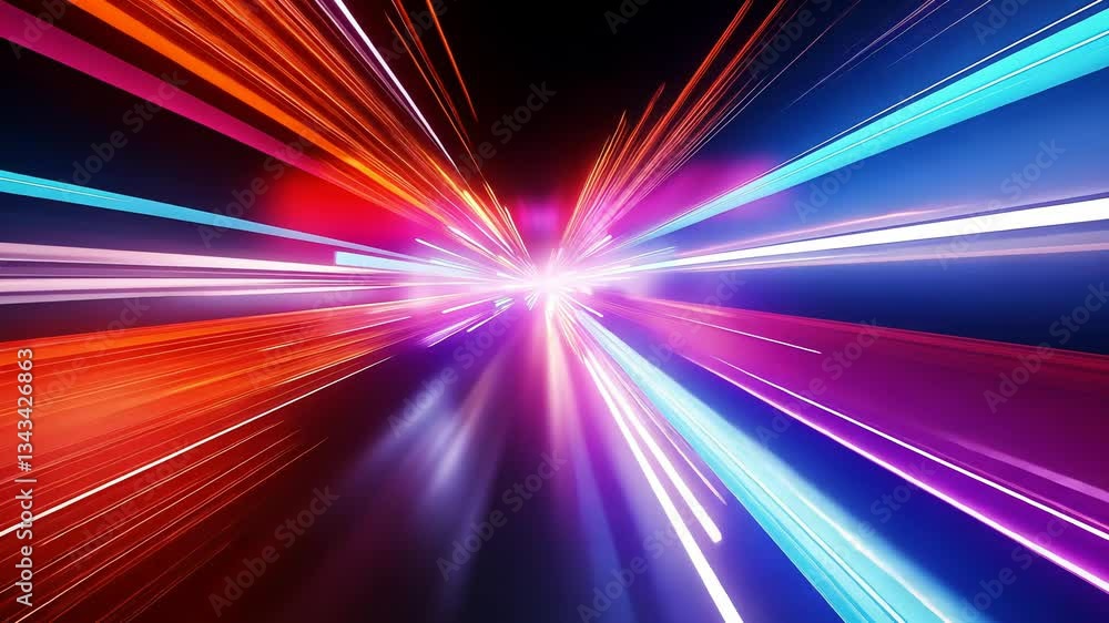 Dynamic burst of vibrant light trails Dynamic burst of vibrant light trails
