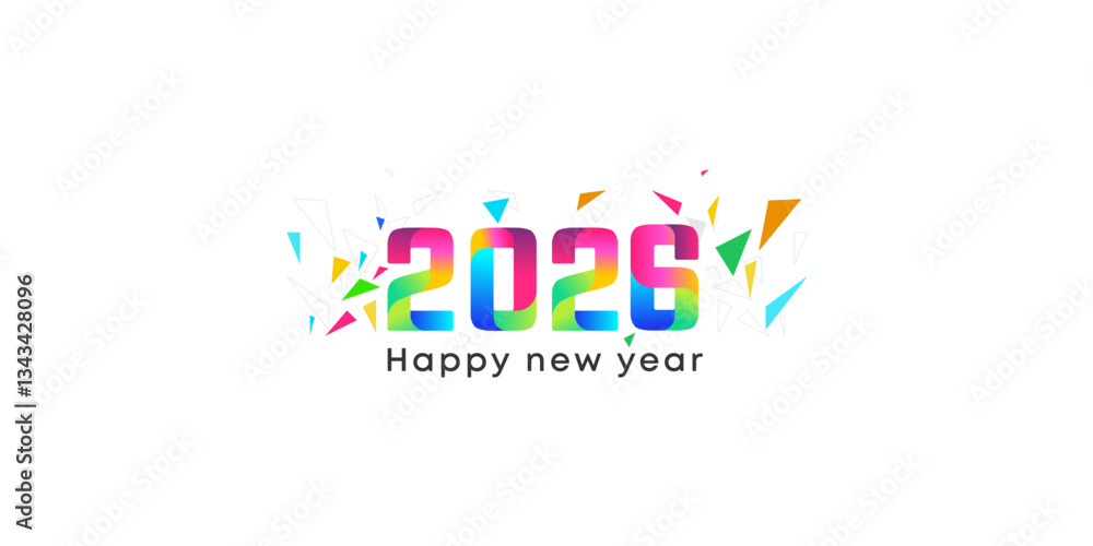 2026 Happy New Year Colorful Celebration Design Festive 2026 Happy New Year Colorful Celebration Design Festive